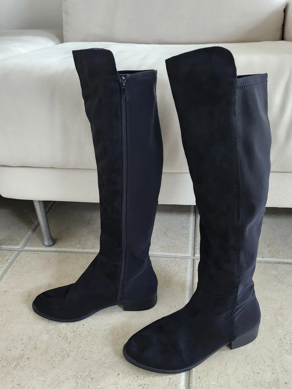 Nine West Black Over-the-Knee Suede Boots